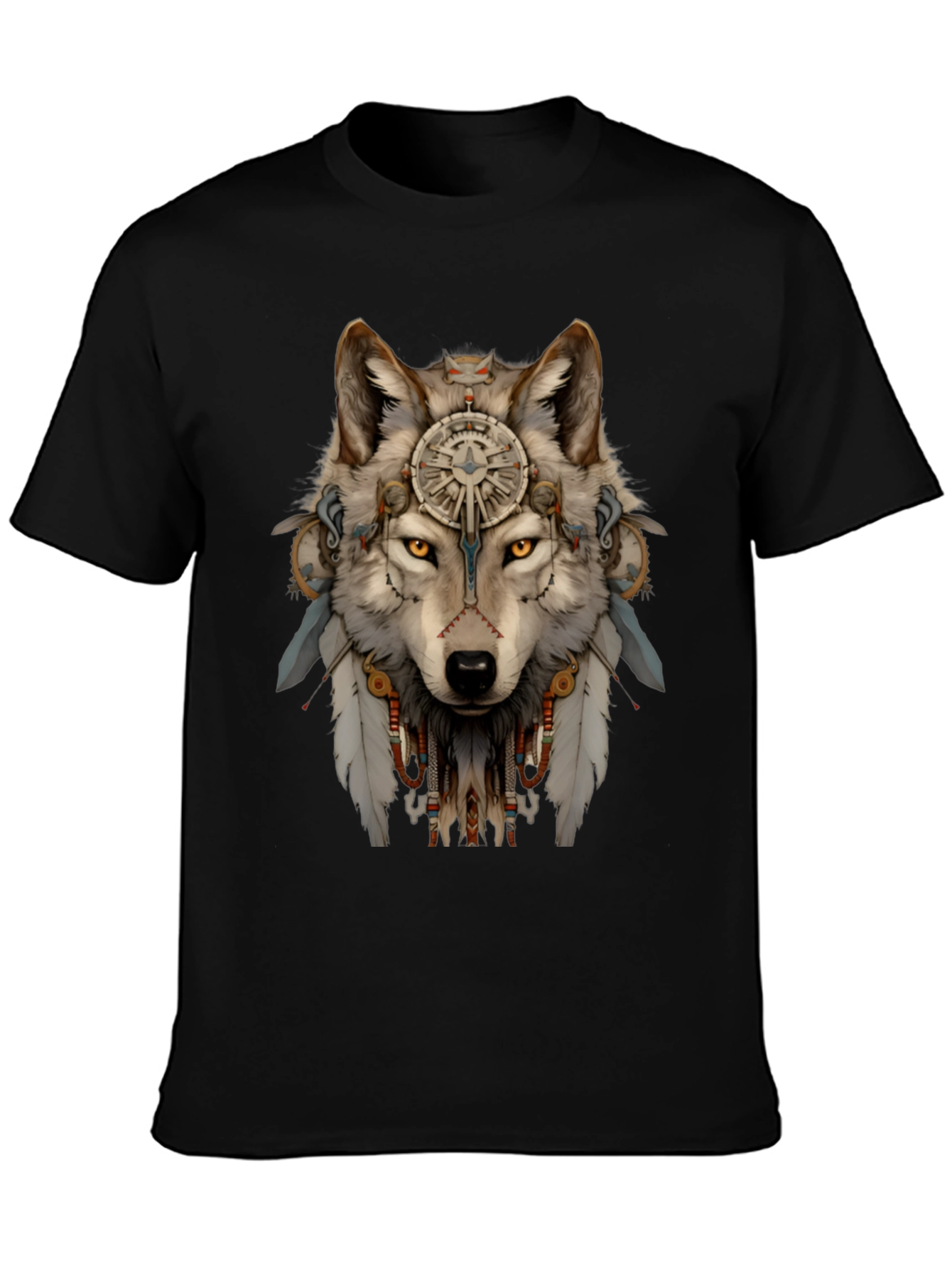 Wolf Spirit T-Shirt - Tribal Design