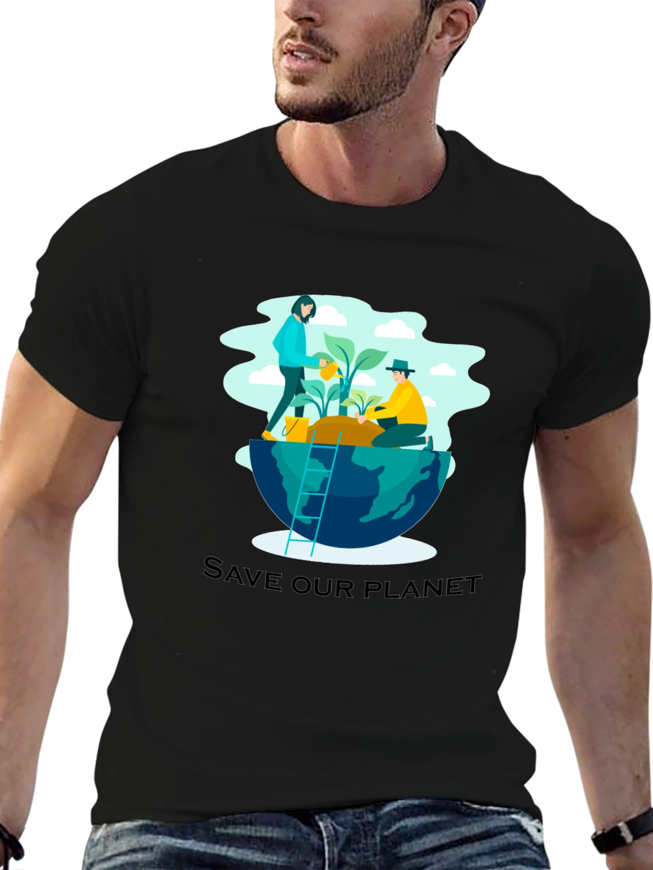 Eco-Friendly Save Our Planet Graphic T-Shirt