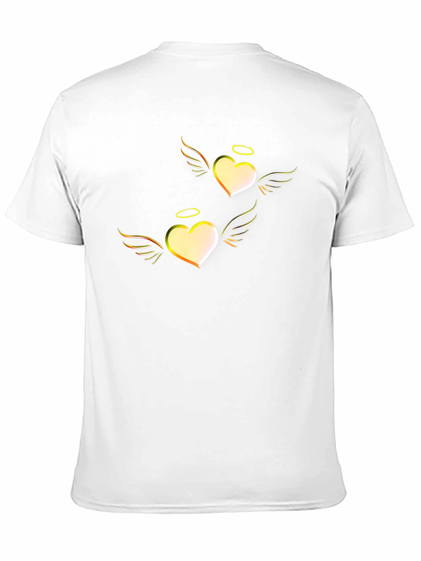 Heart Angel Graphic Tee - Black Cotton T-Shirt