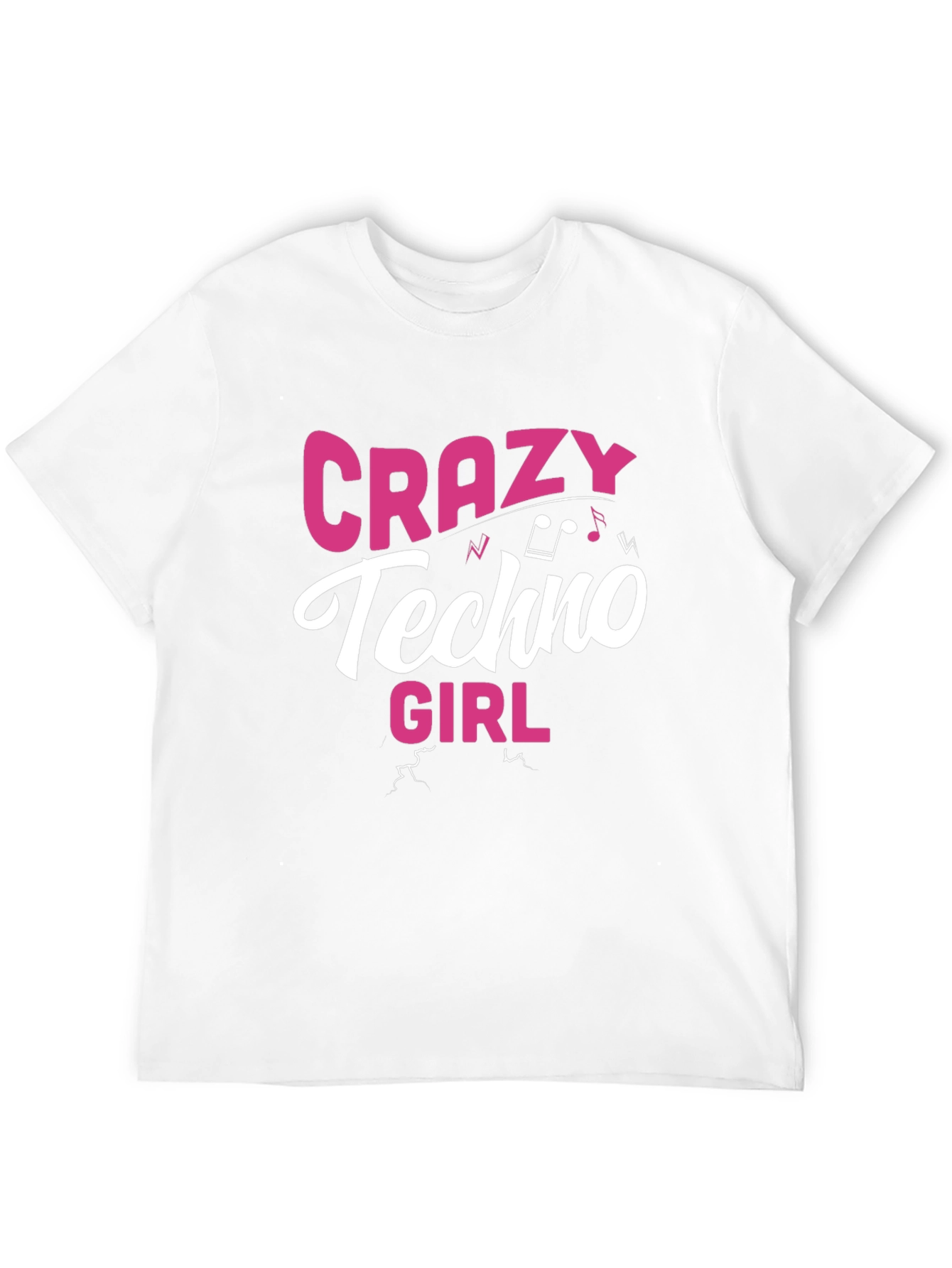 Crazy Techno Girl Graphic T-Shirt - EDM Rave Tee
