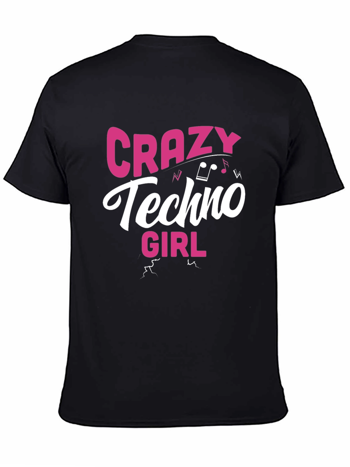 Crazy Techno Girl Graphic T-Shirt - EDM Rave Tee