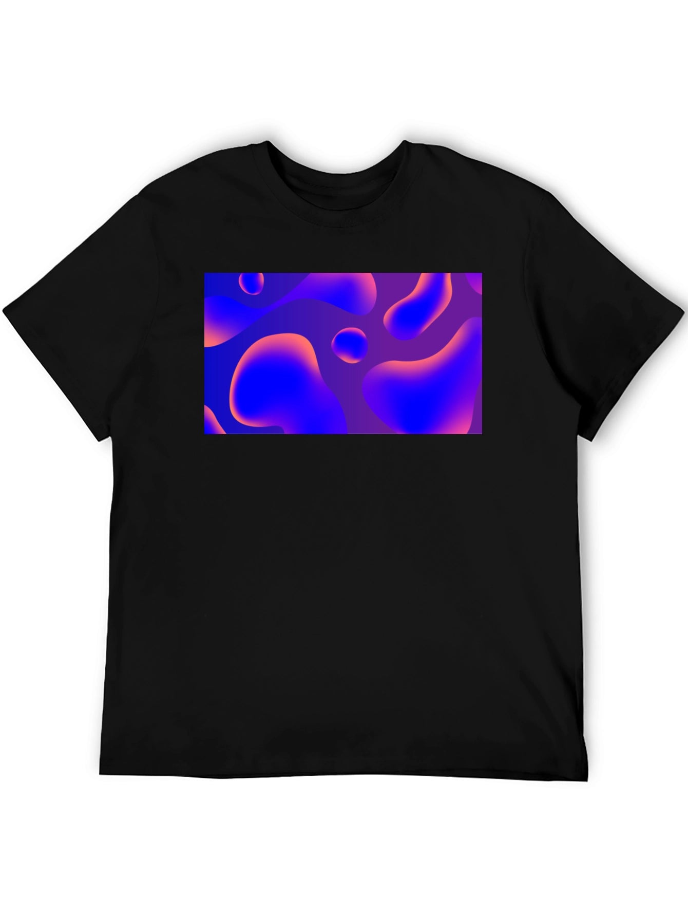 Abstract Fluid Art Black T-Shirt