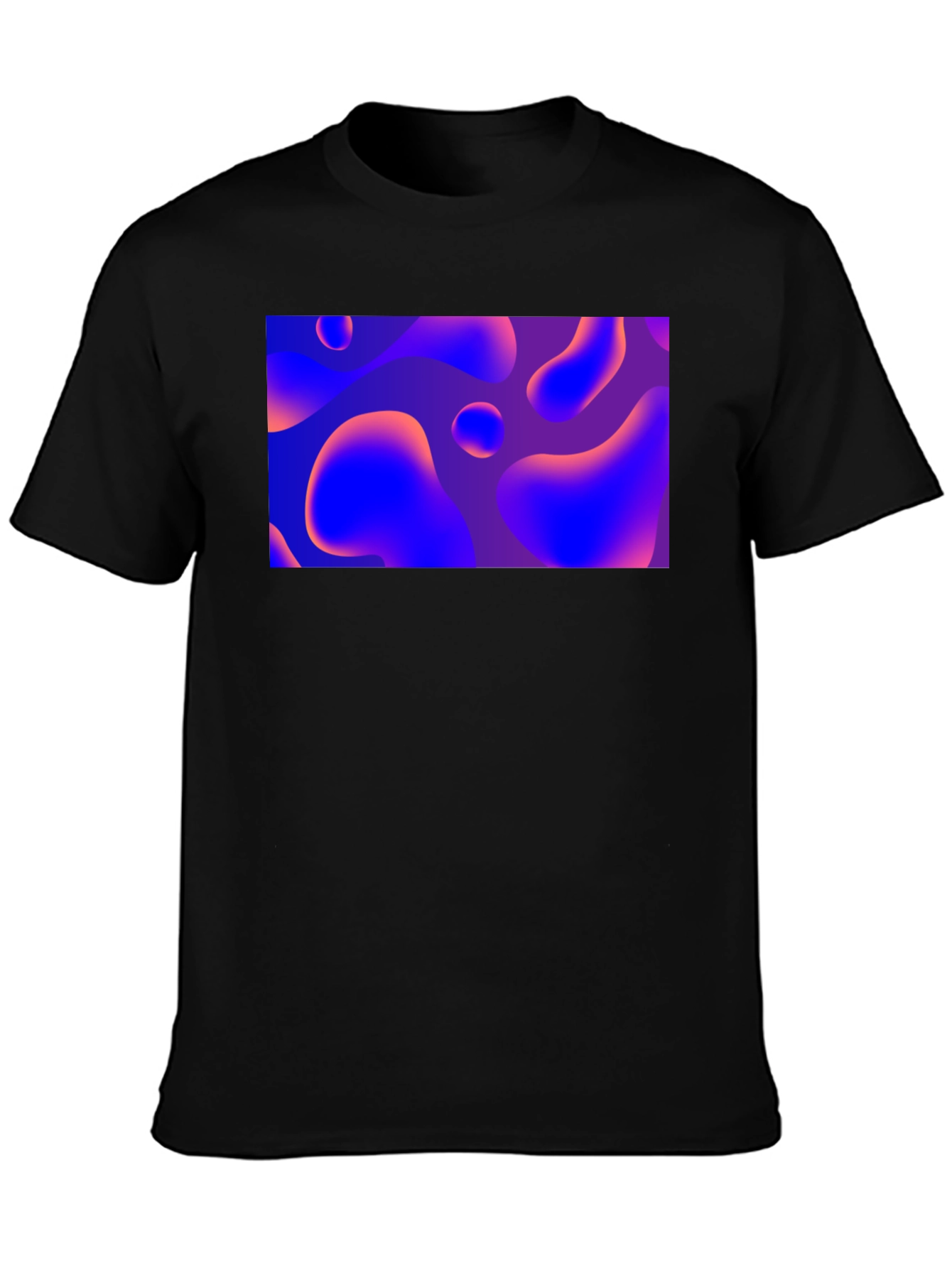 Abstract Fluid Art Black T-Shirt