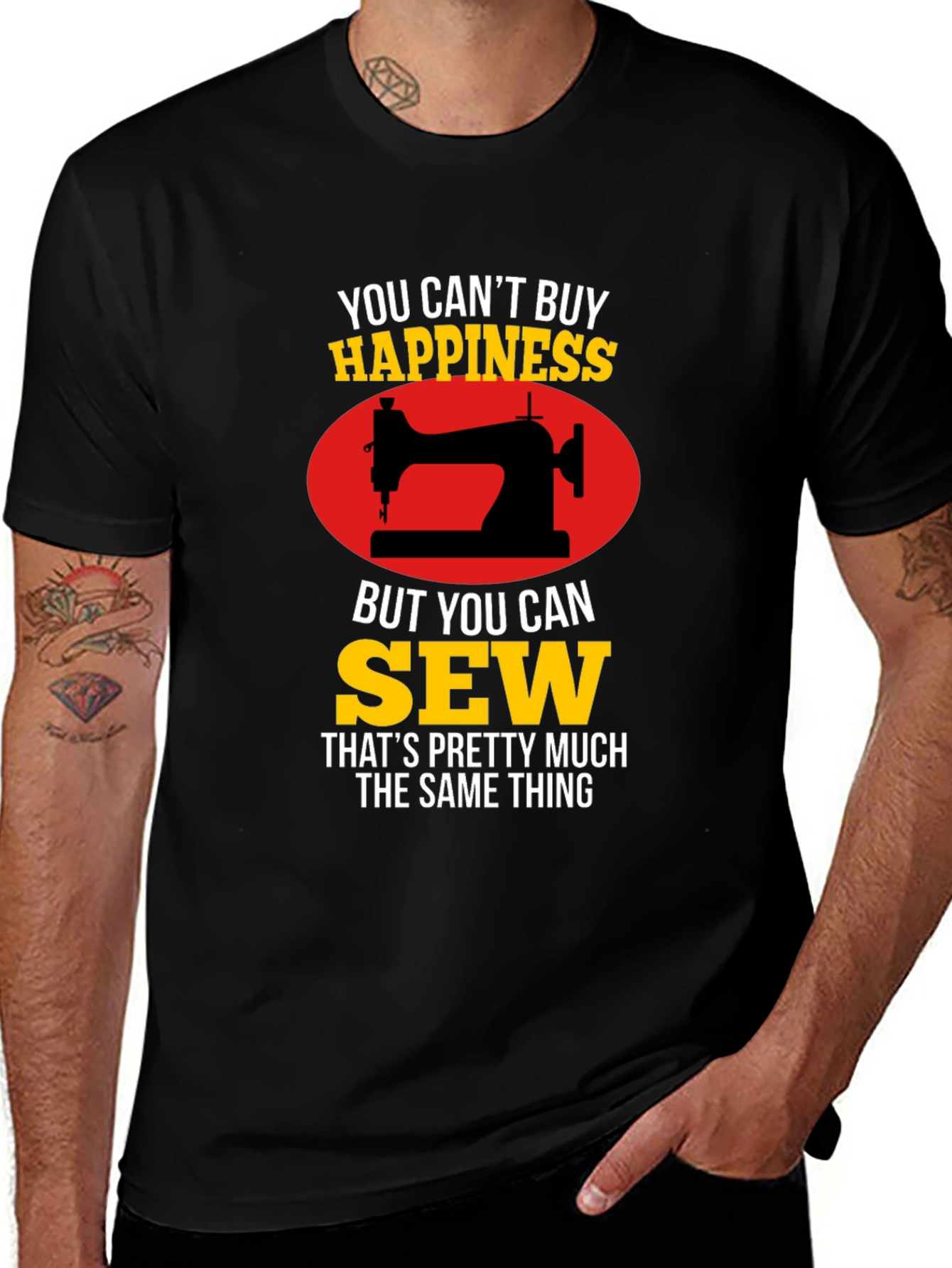 Sewing Happiness T-Shirt - Gift for Seamstress