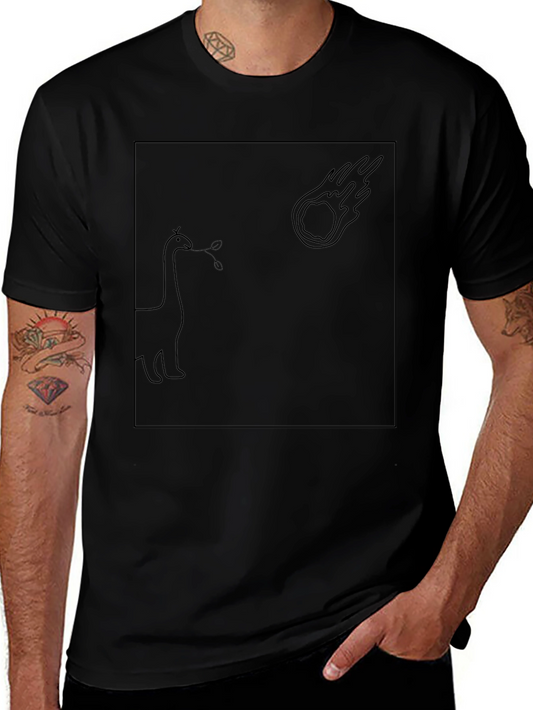 Dino Meteor Funny Graphic Tee