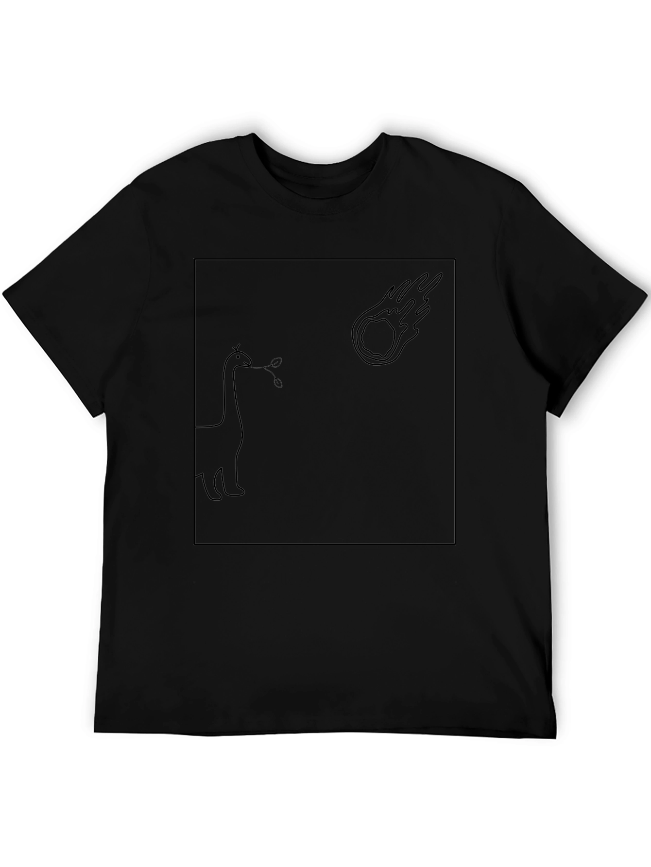 Dino Meteor Funny Graphic Tee