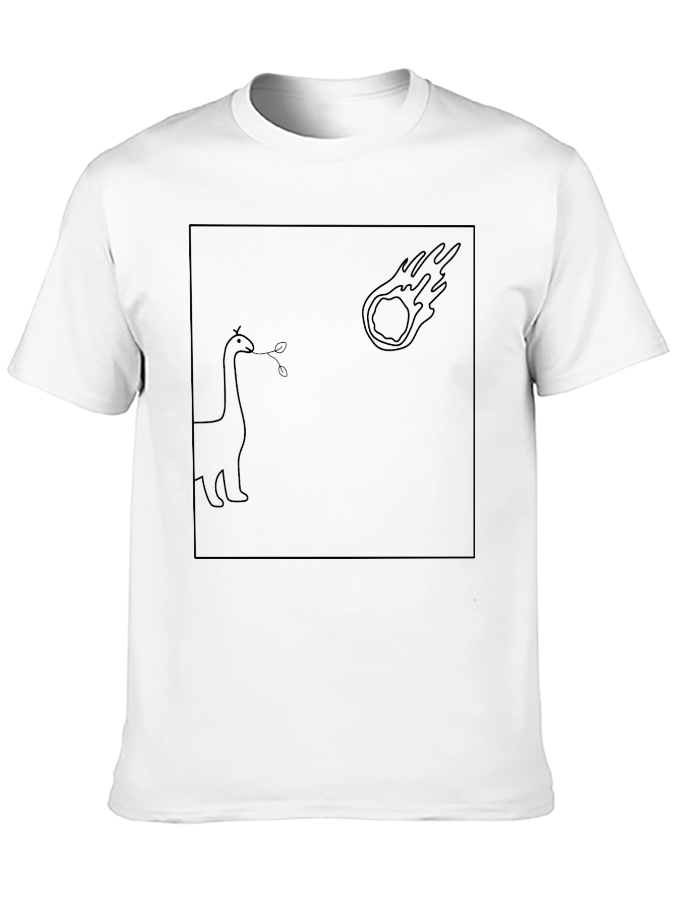 Dino Meteor Funny Graphic Tee