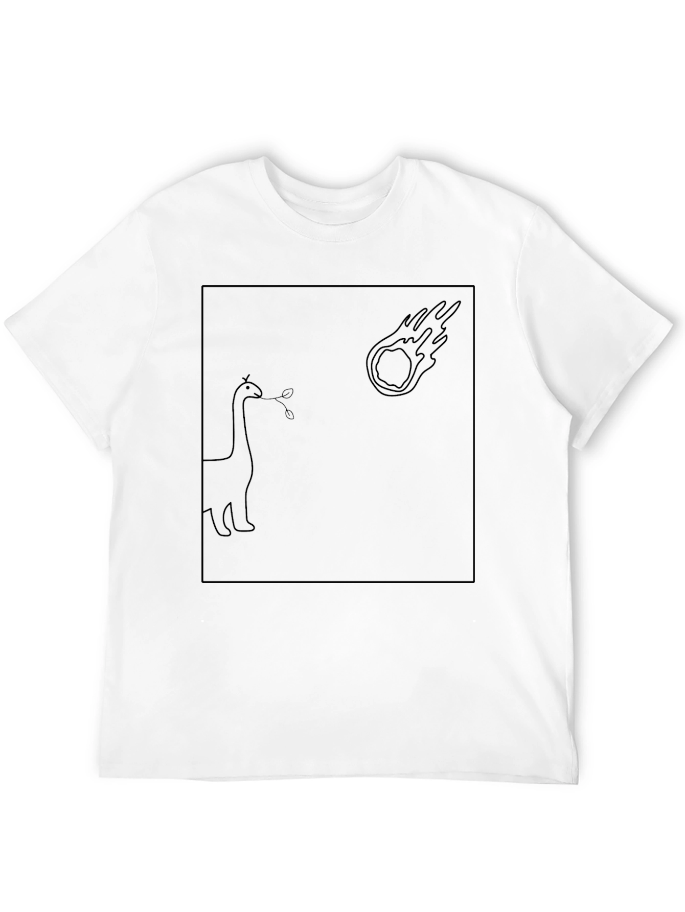 Dino Meteor Funny Graphic Tee