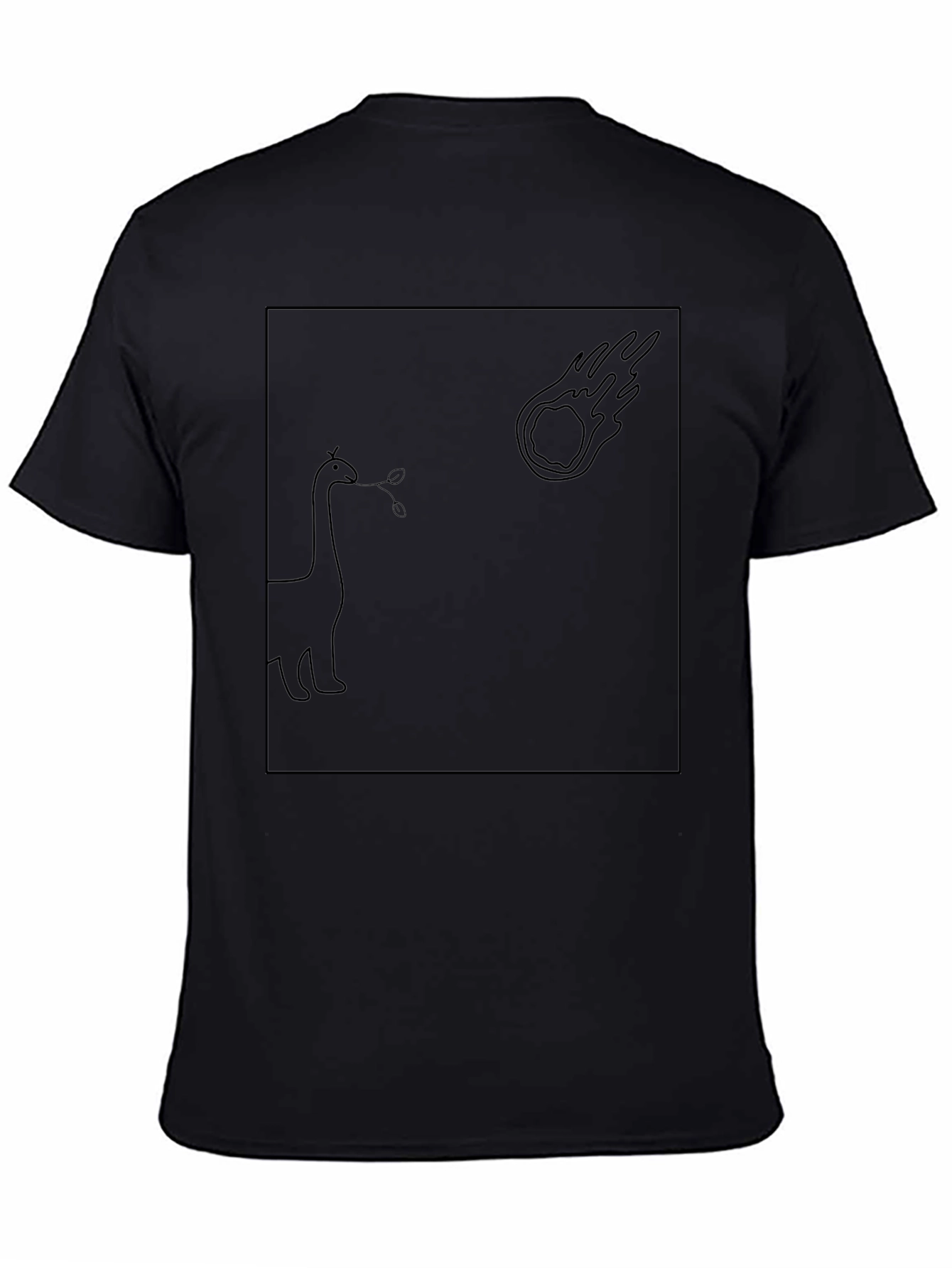 Dino Meteor Funny Graphic Tee