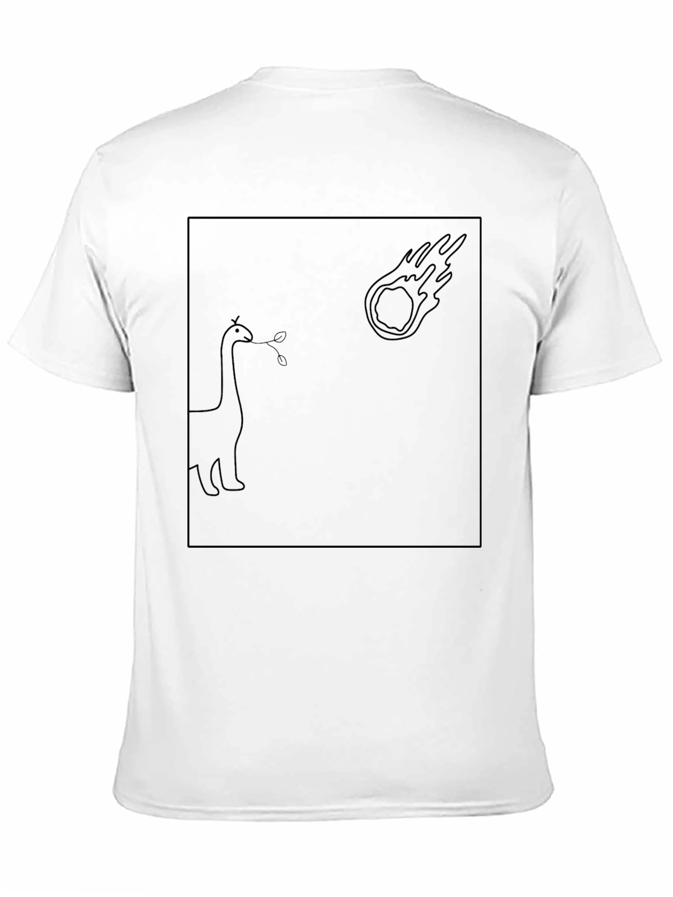 Dino Meteor Funny Graphic Tee