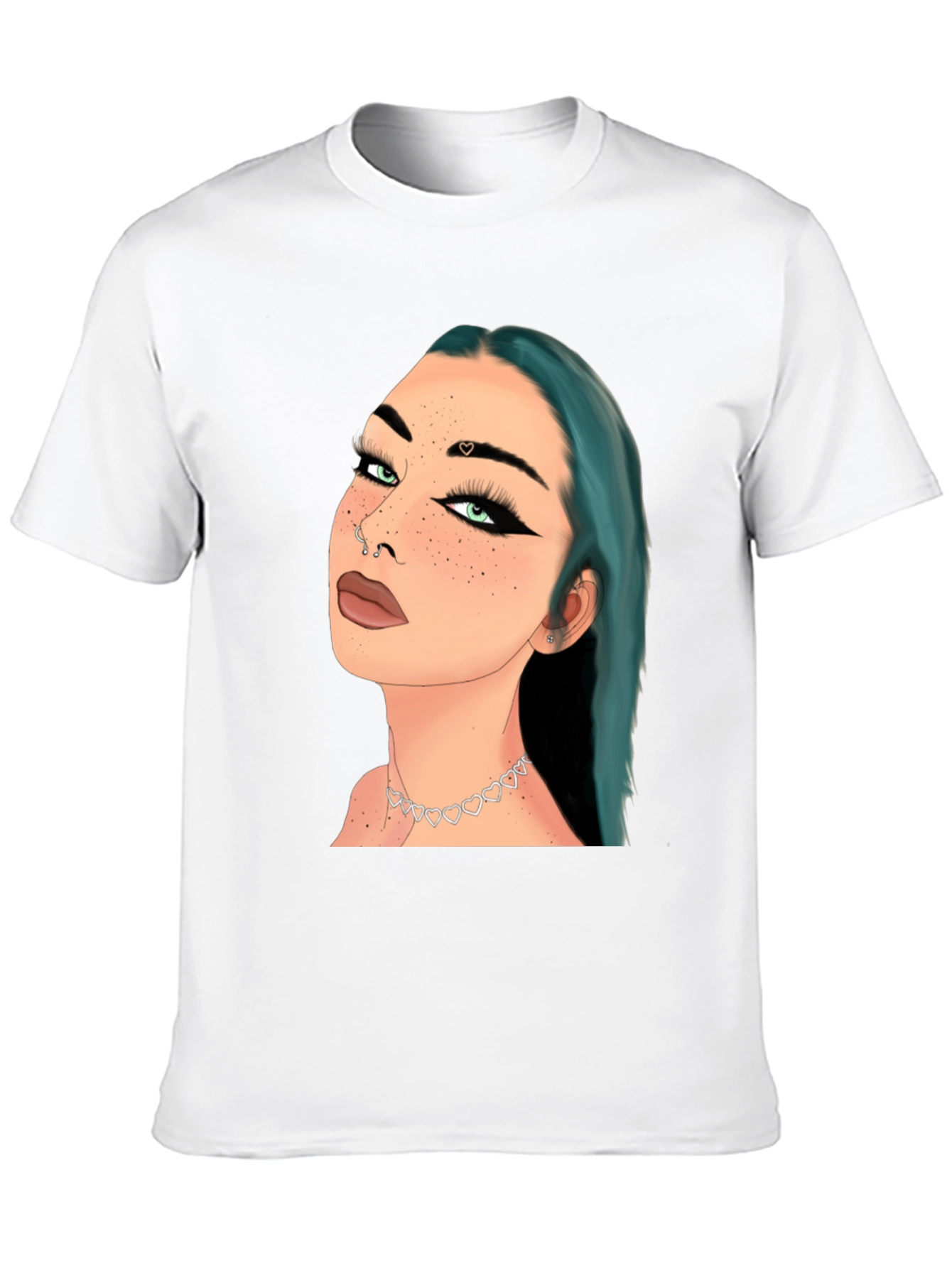 Artsy Woman Graphic Tee - Black Cotton Blend Shirt