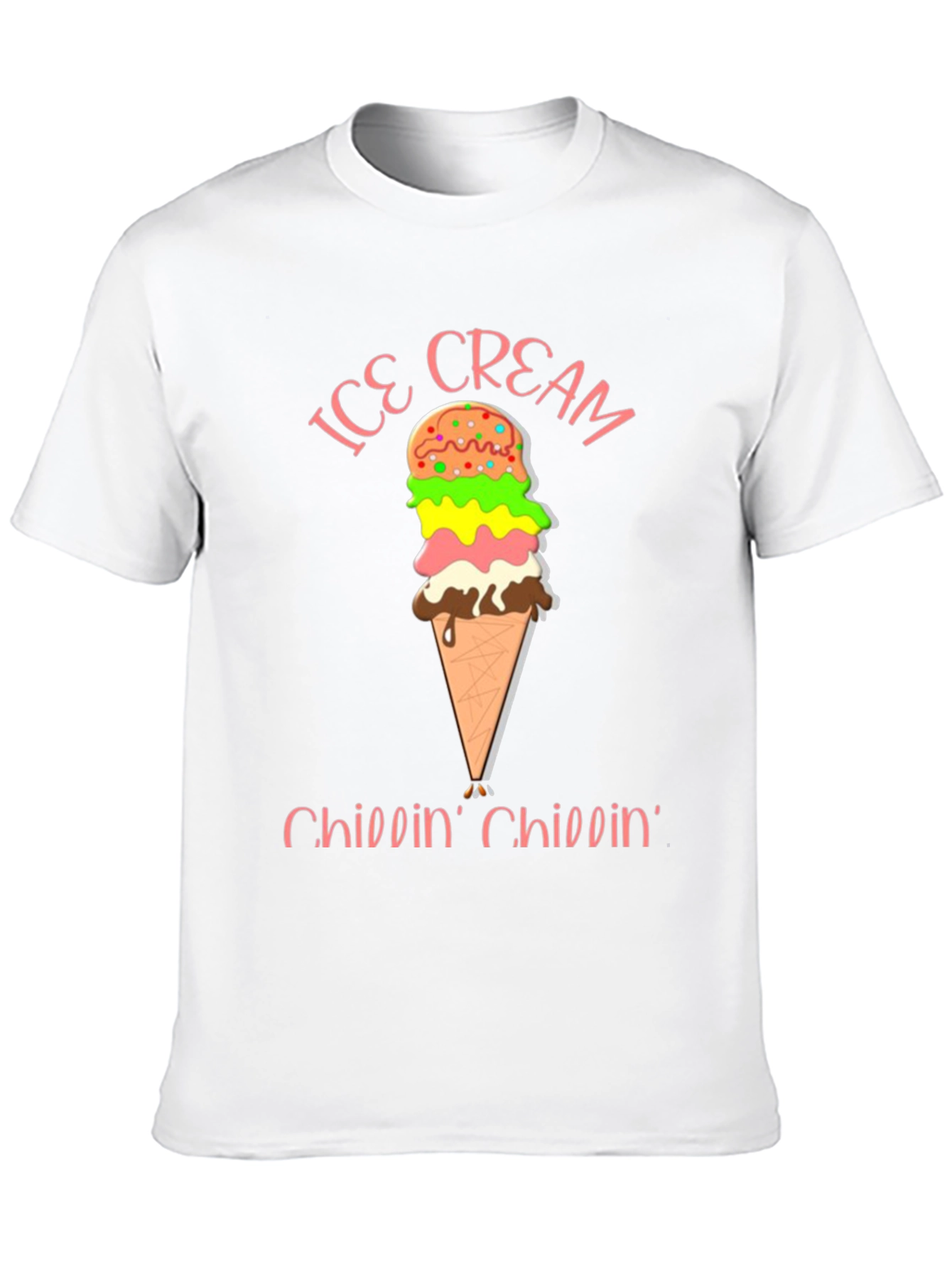 Ice Cream Chillin Black Graphic Tee
