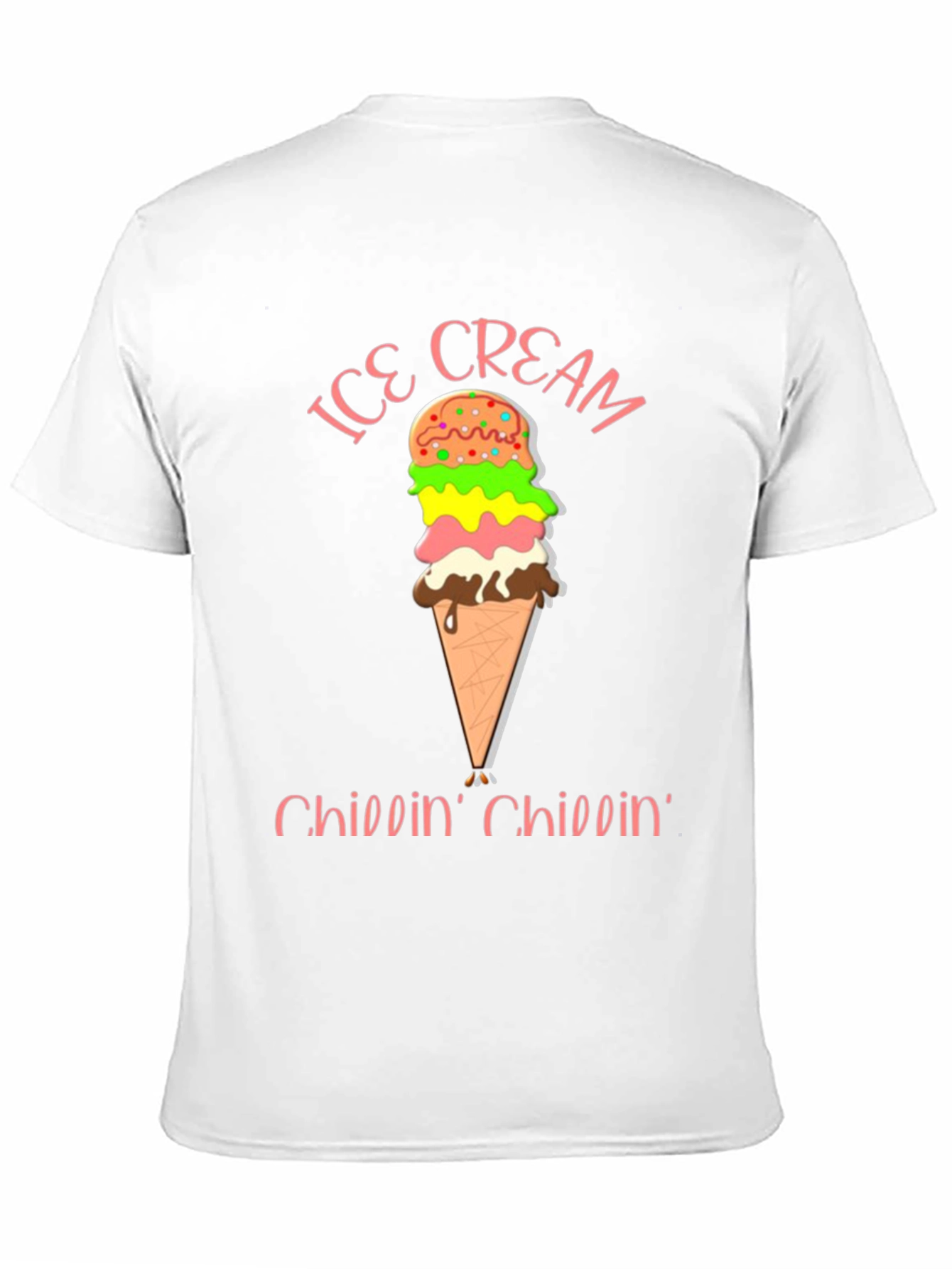 Ice Cream Chillin Black Graphic Tee