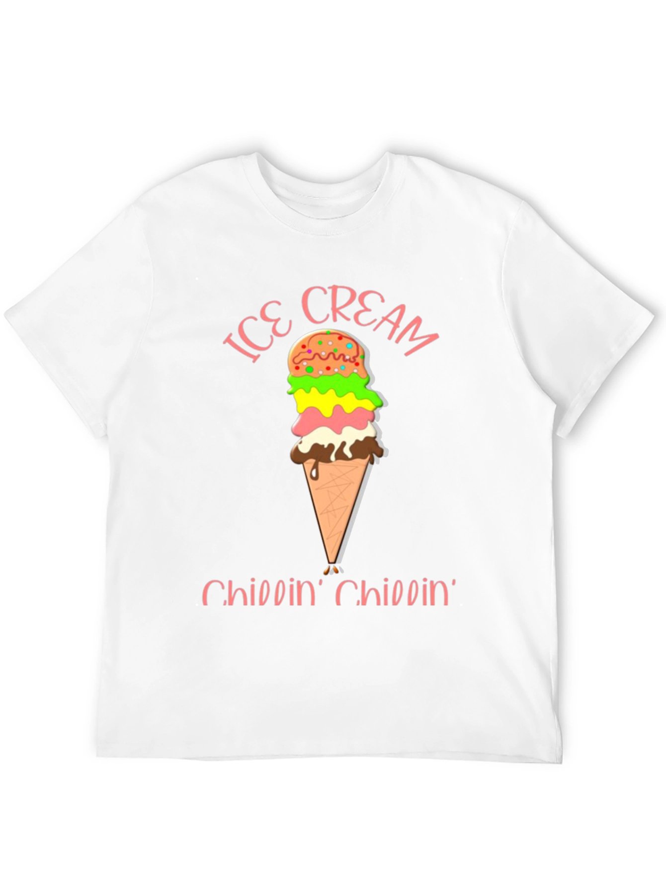 Ice Cream Chillin Black Graphic Tee
