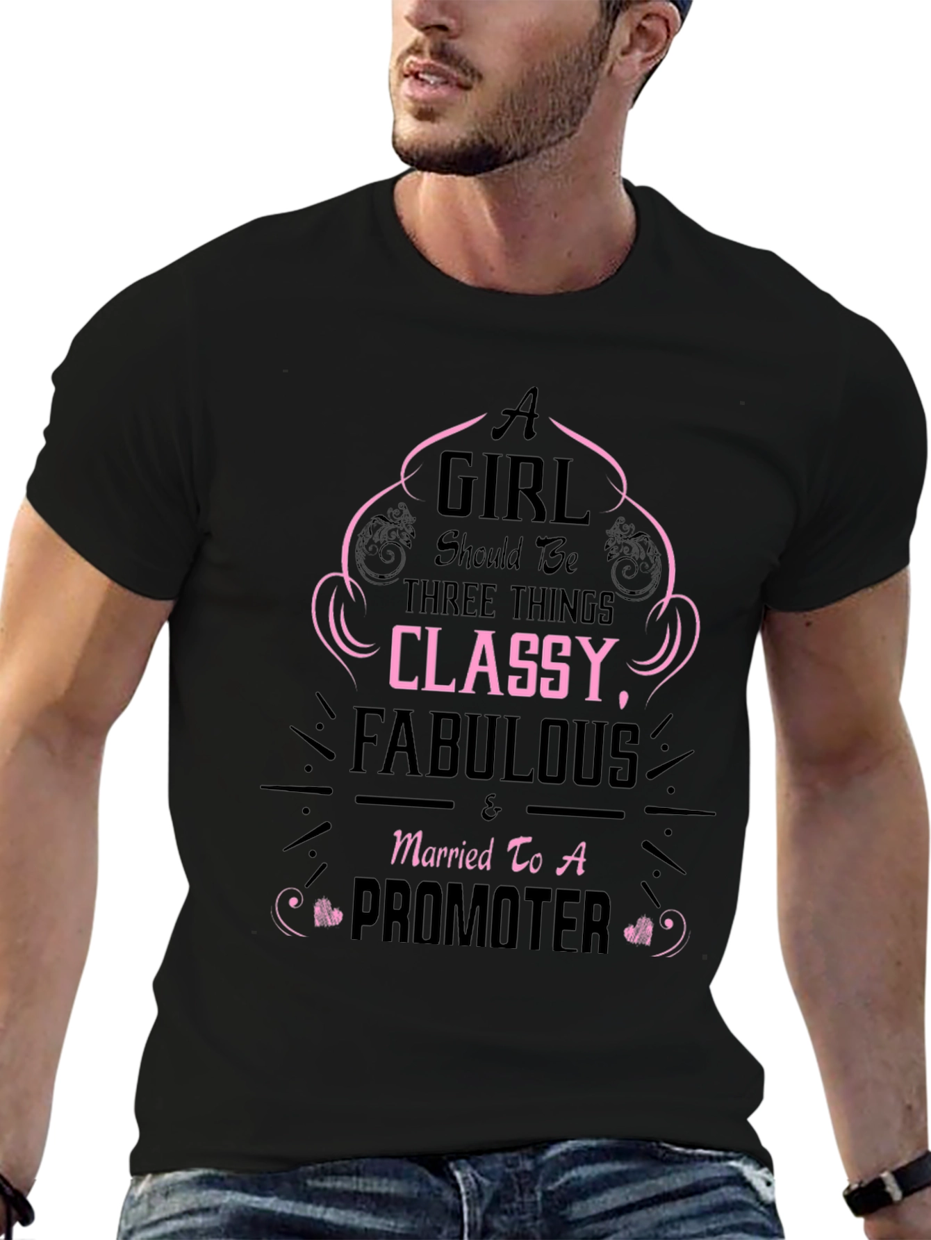 Classy Fabulous Promoter Wife Black T-Shirt