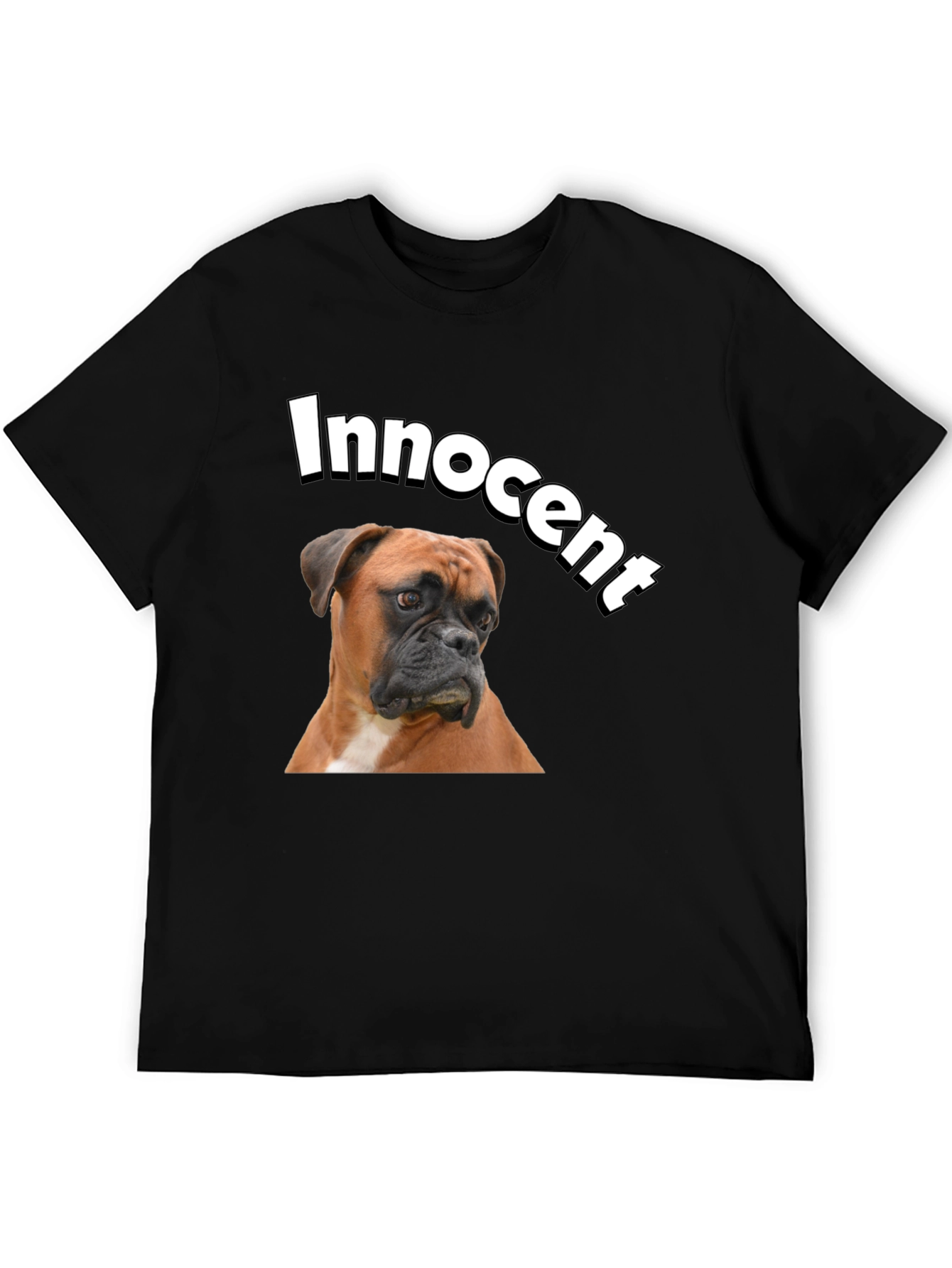 Innocent Dog Graphic T-Shirt - Black Cotton Tee