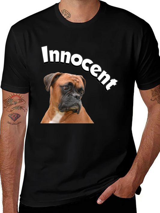 Innocent Dog Graphic T-Shirt - Black Cotton Tee