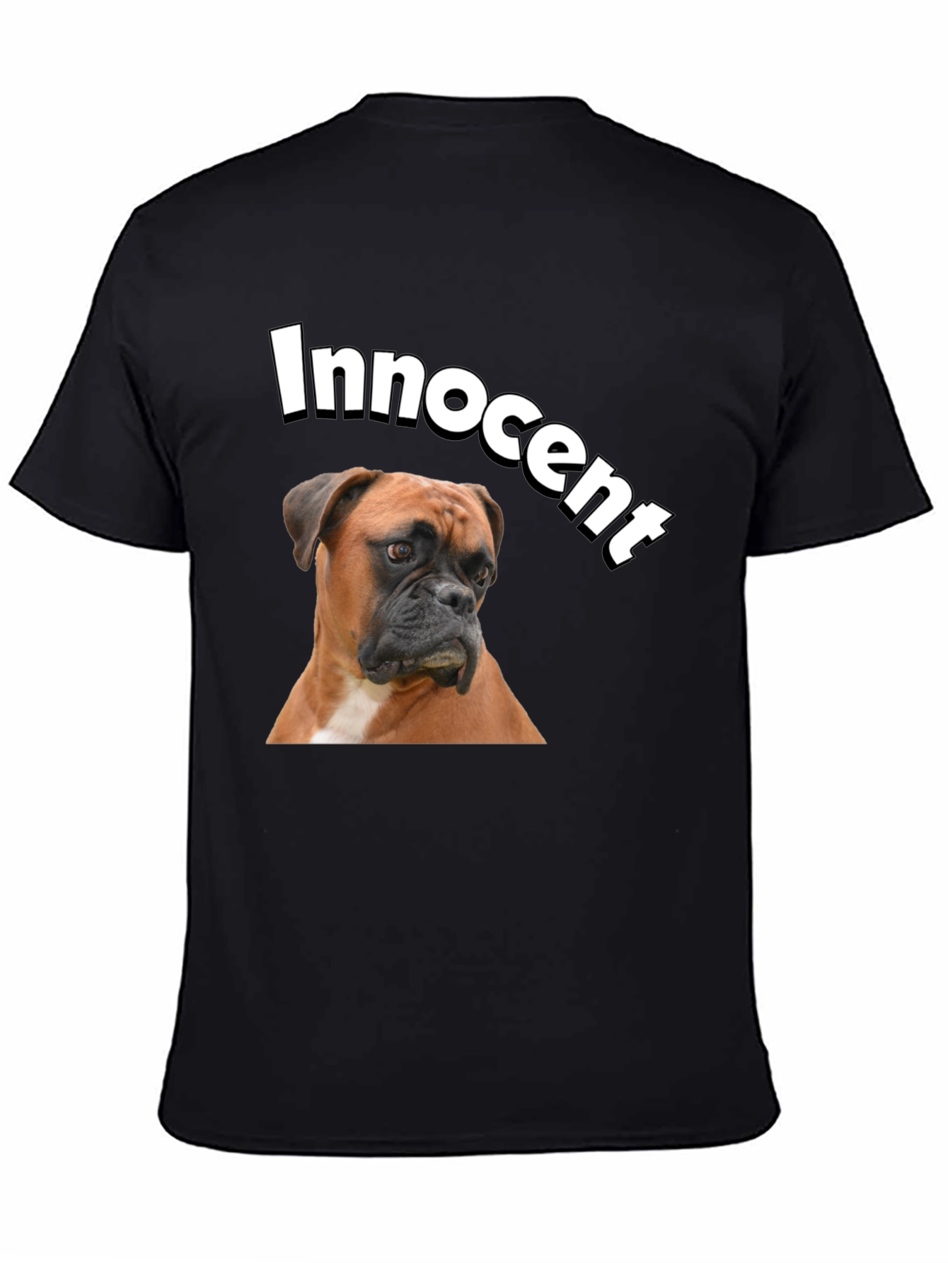 Innocent Dog Graphic T-Shirt - Black Cotton Tee