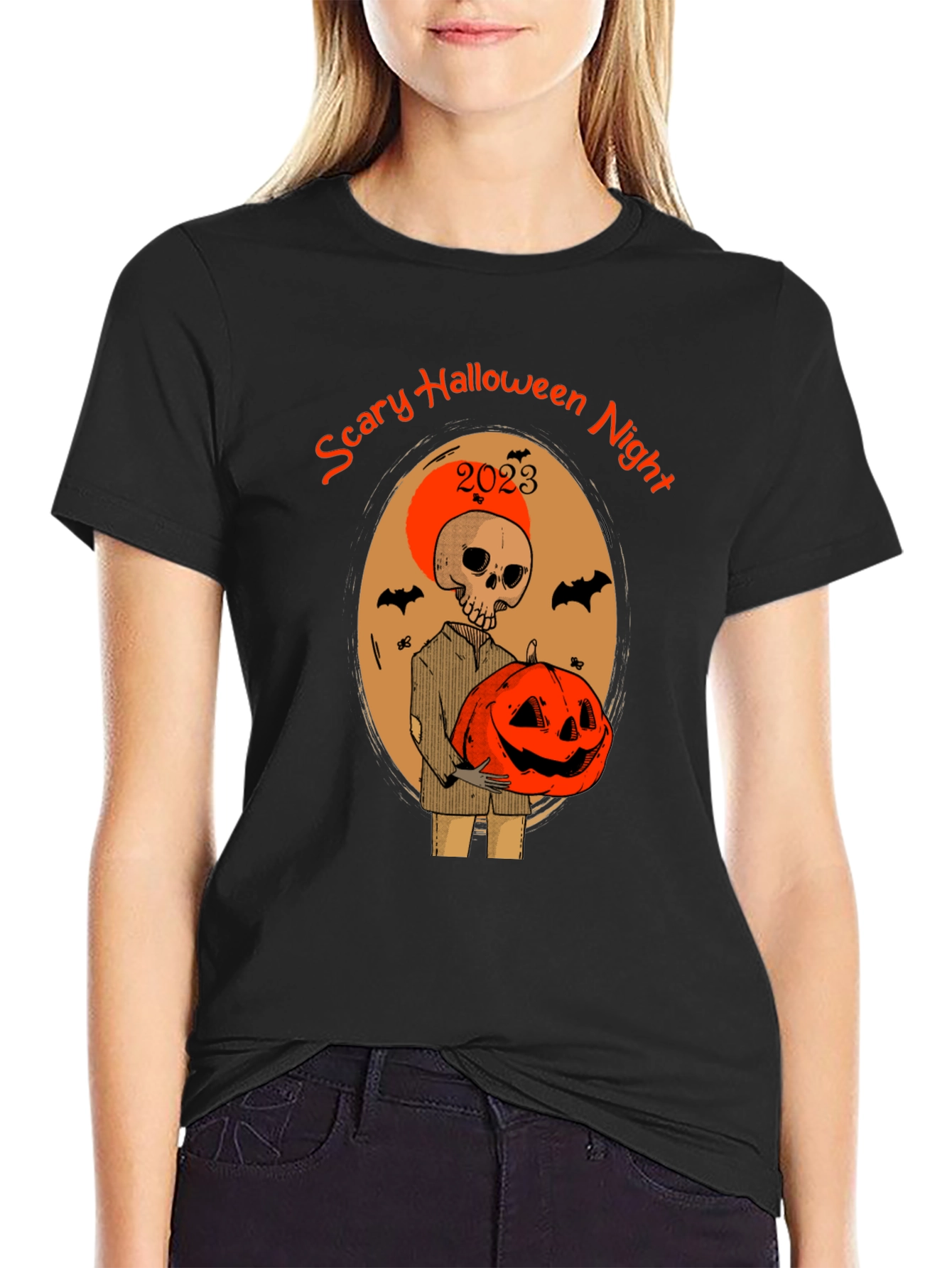 Scary Halloween Night 2023 Skeleton T-Shirt