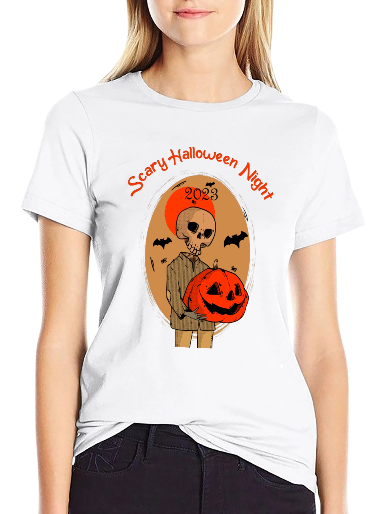 Scary Halloween Night 2023 Skeleton T-Shirt