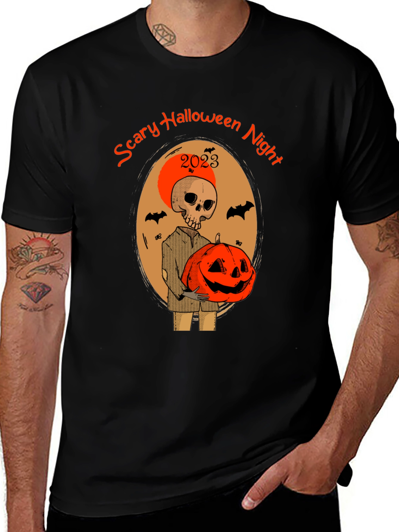 Scary Halloween Night 2023 Skeleton T-Shirt