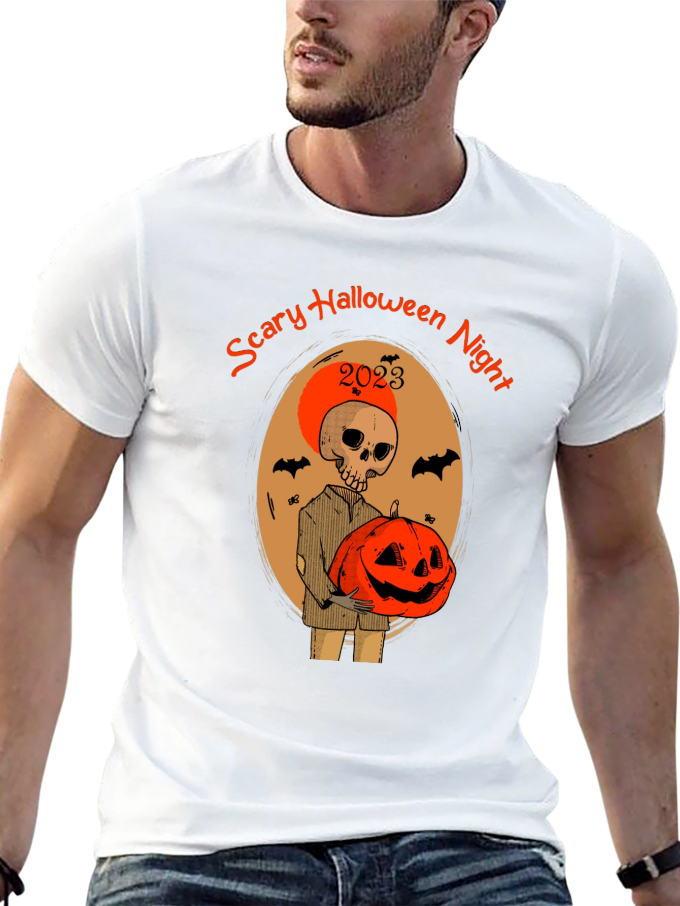 Scary Halloween Night 2023 Skeleton T-Shirt