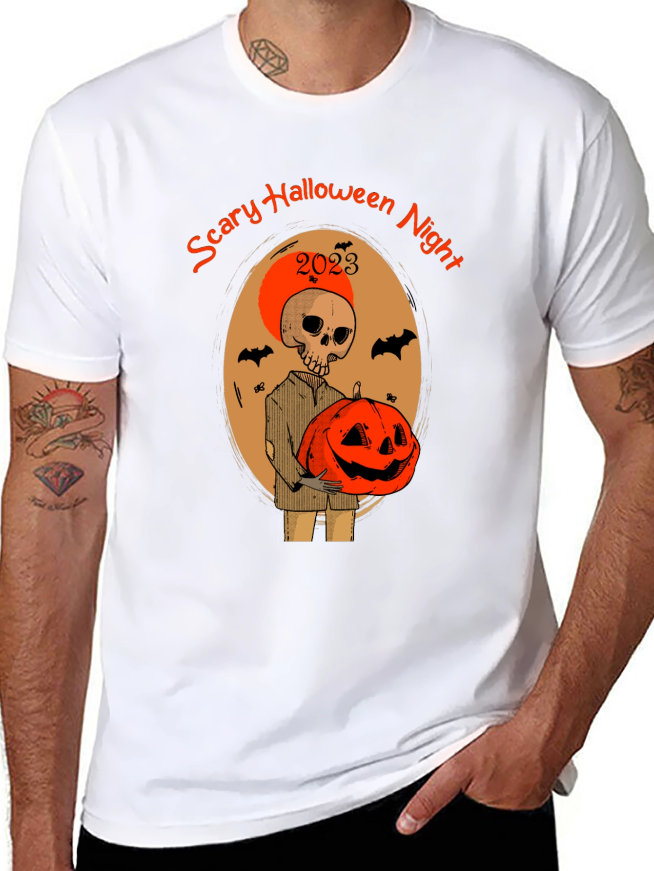 Scary Halloween Night 2023 Skeleton T-Shirt