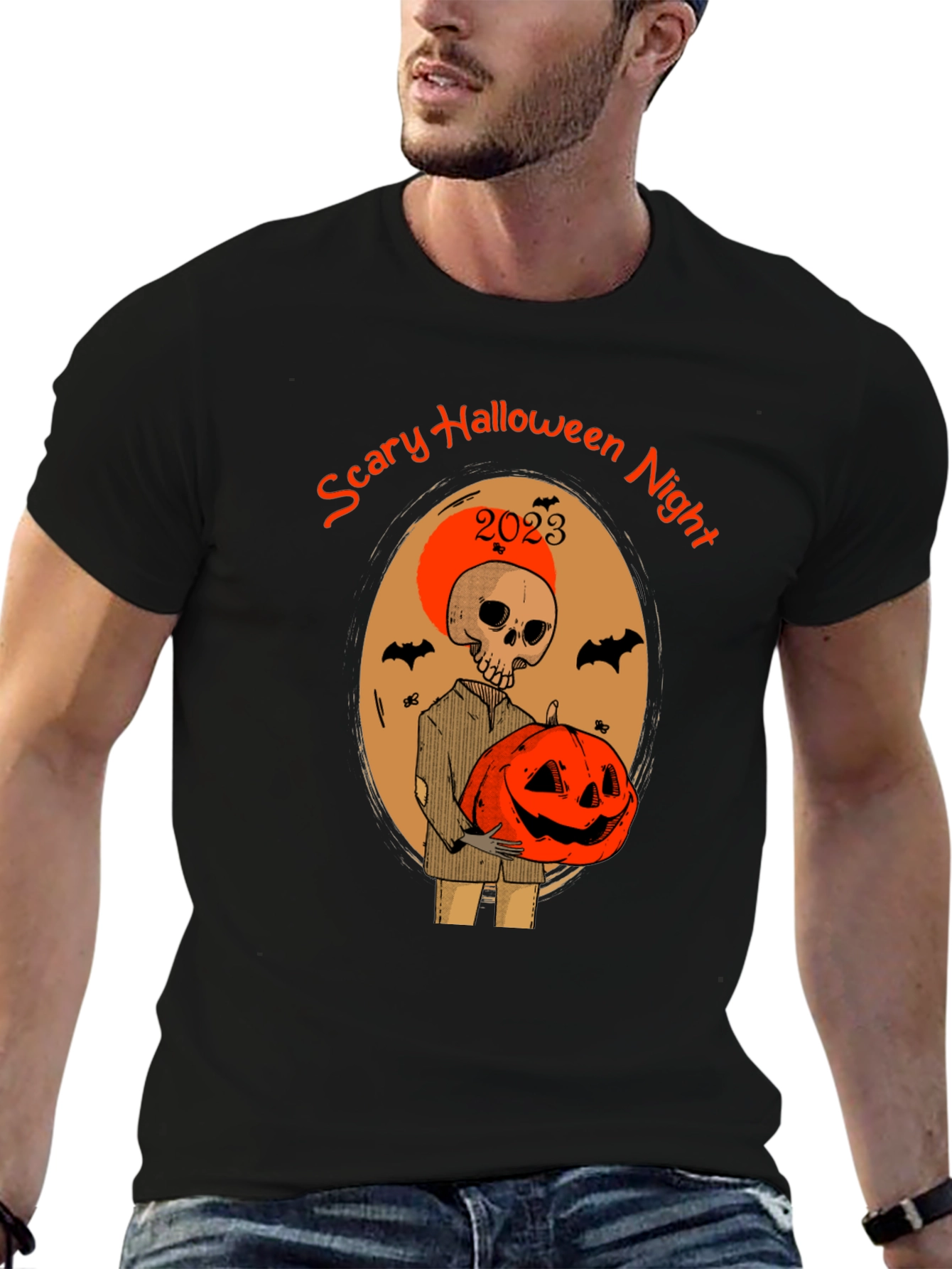 Scary Halloween Night 2023 Skeleton T-Shirt