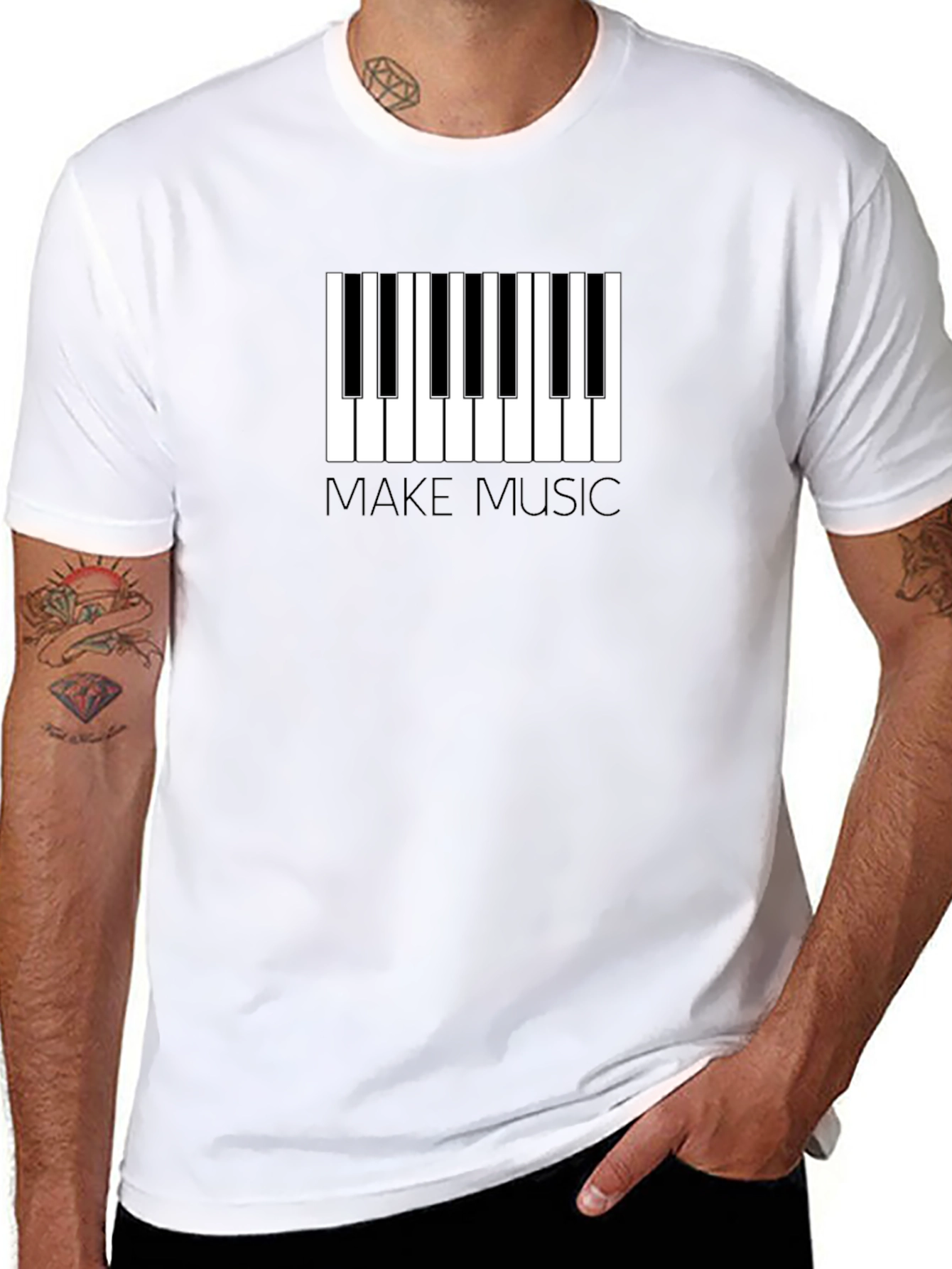 Make Music Piano Keys Graphic T-Shirt