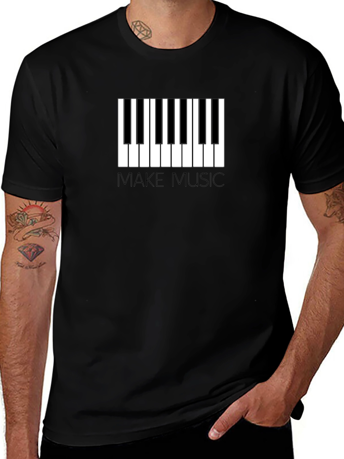 Make Music Piano Keys Graphic T-Shirt
