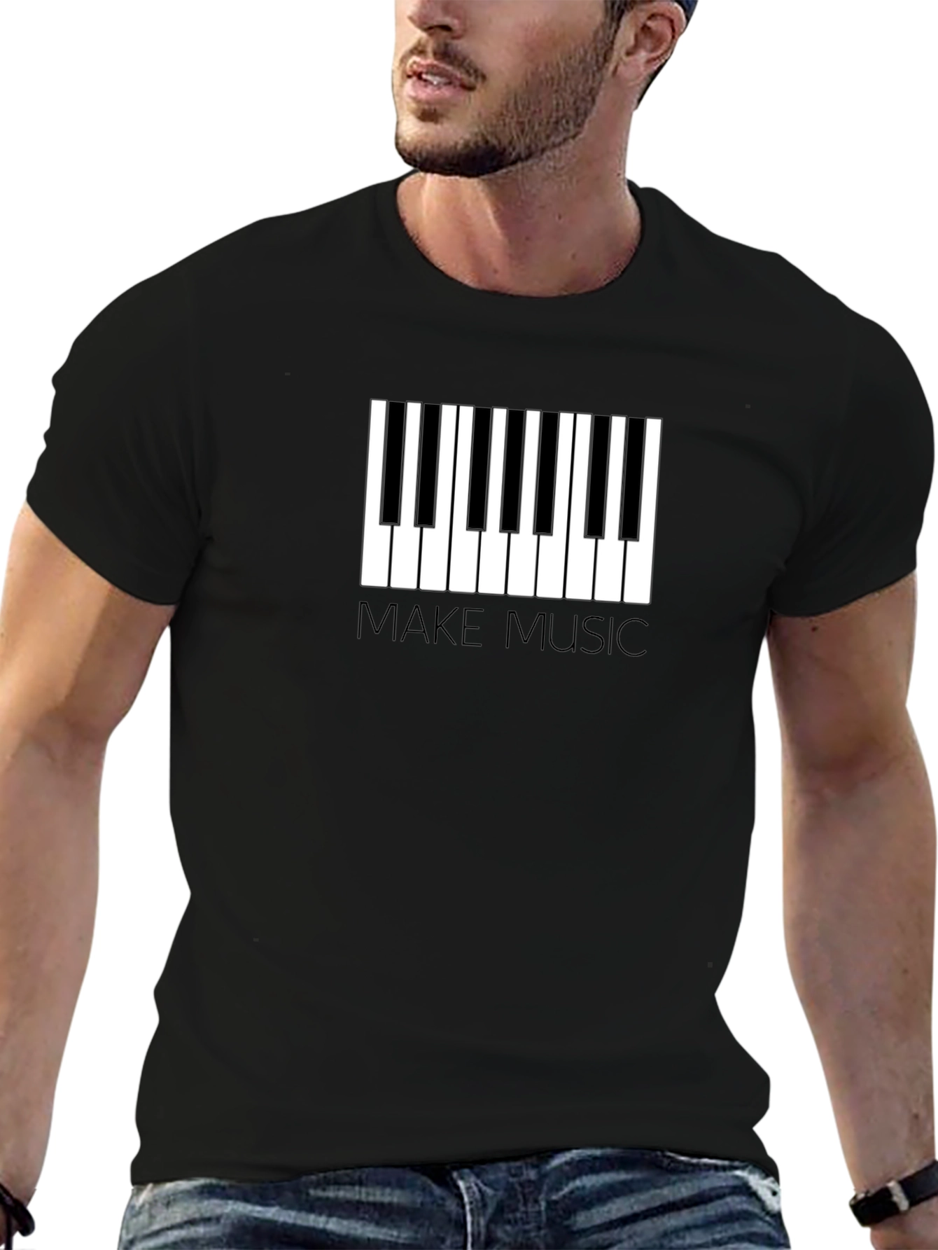 Make Music Piano Keys Graphic T-Shirt