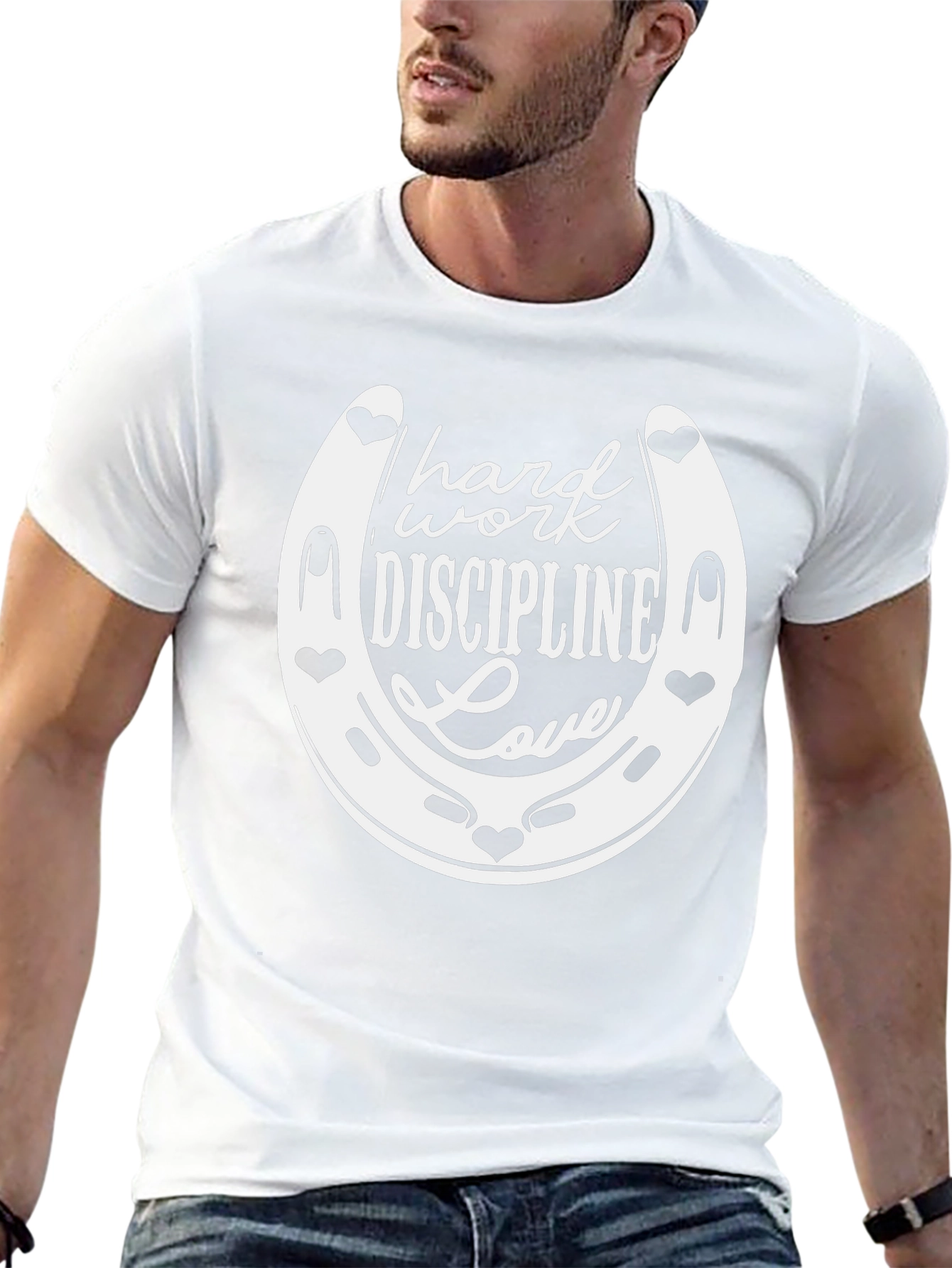 Hard Work Discipline Love Horseshoe T-Shirt