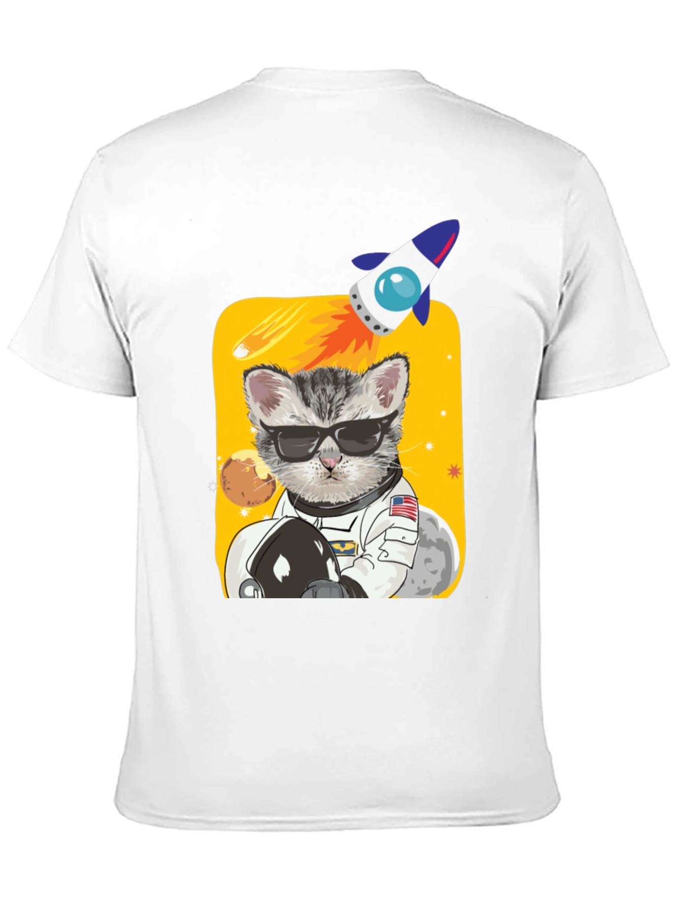 Astronaut Cat Graphic Tee - Space Kitty T-Shirt