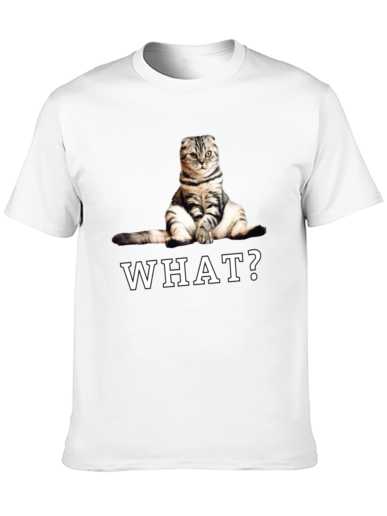 Funny Cat What? Graphic T-Shirt