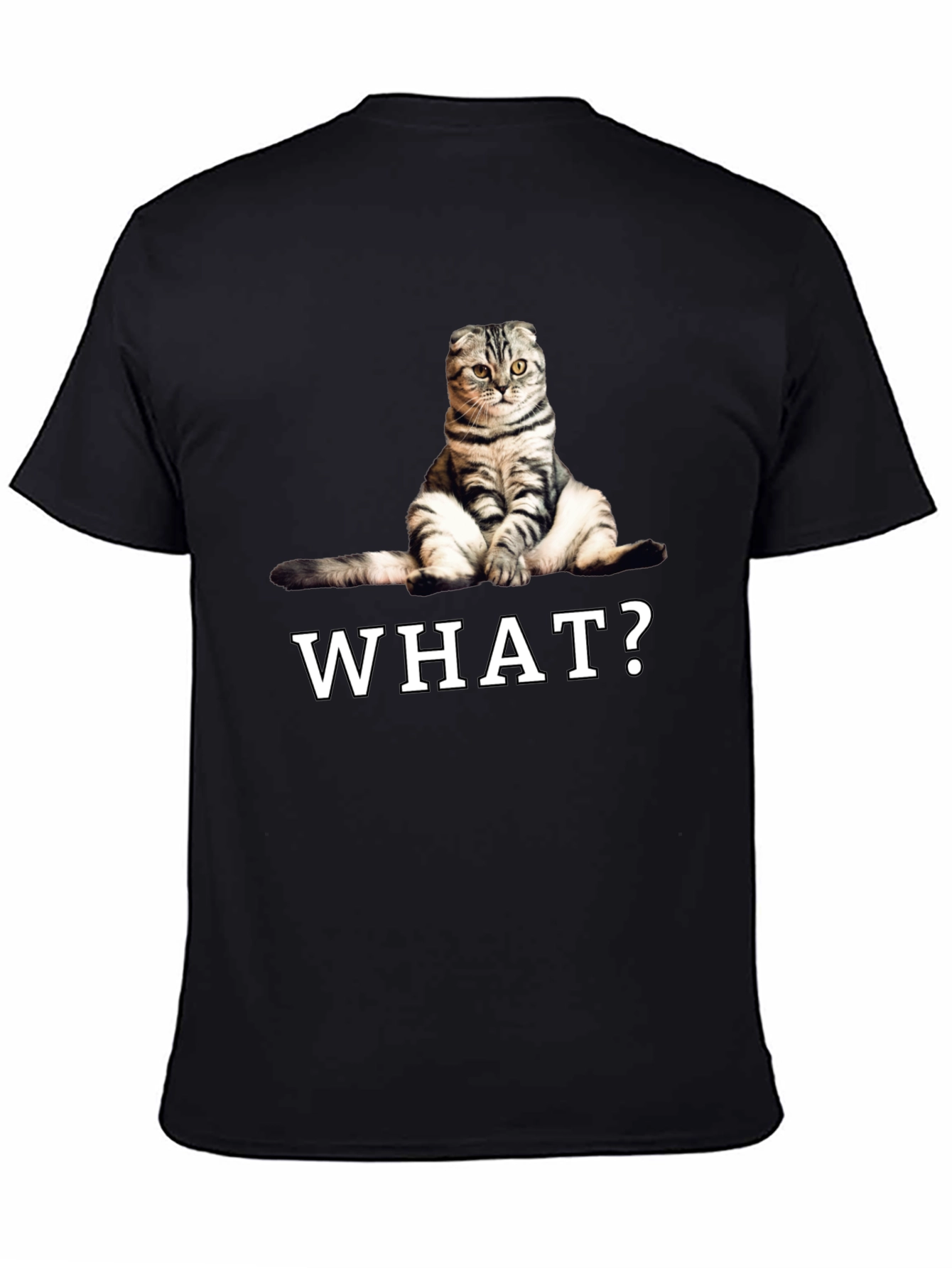Funny Cat What? Graphic T-Shirt
