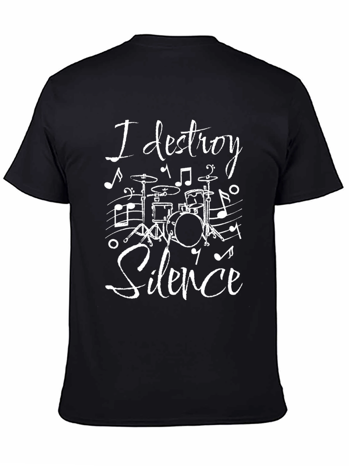 I Destroy Silence Drummer T-Shirt - Black