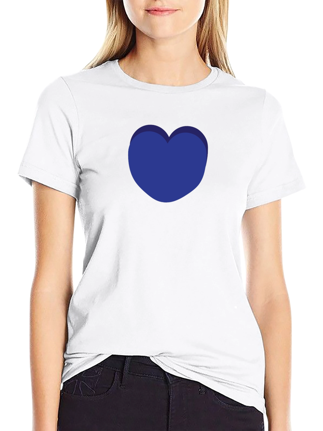 Blue Heart Graphic T-Shirt - Modern Casual Tee