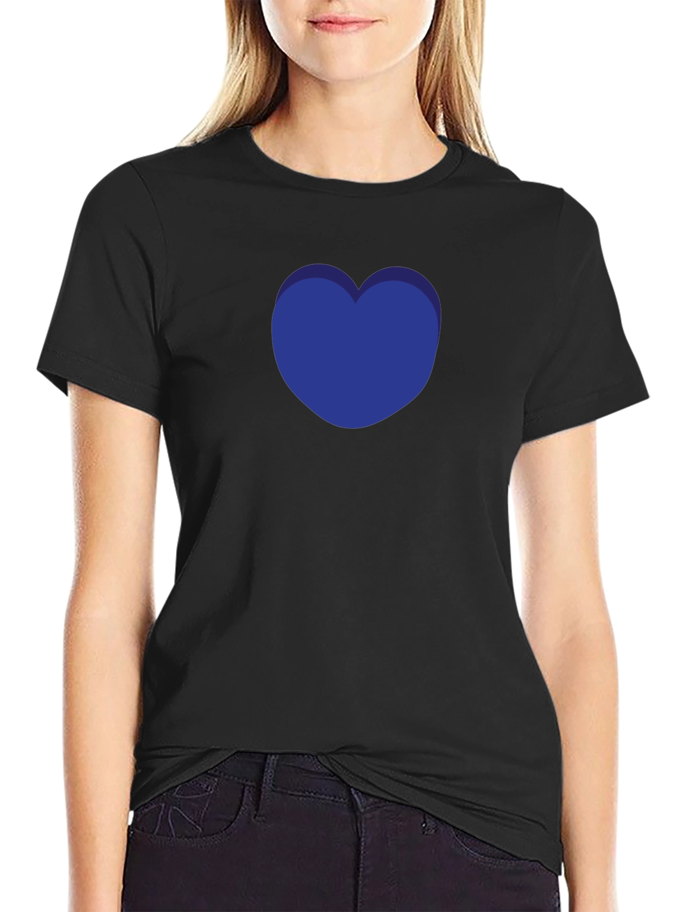 Blue Heart Graphic T-Shirt - Modern Casual Tee