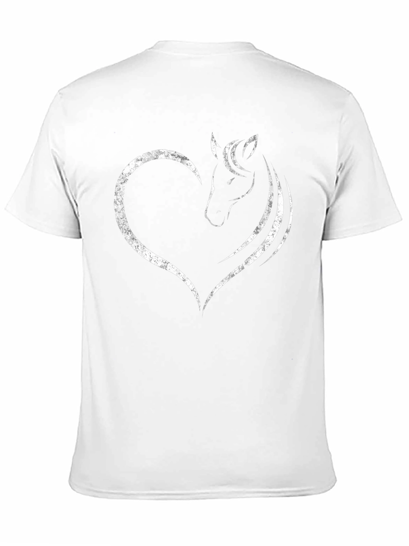 Horse Heart Graphic Tee - Black Cotton Shirt
