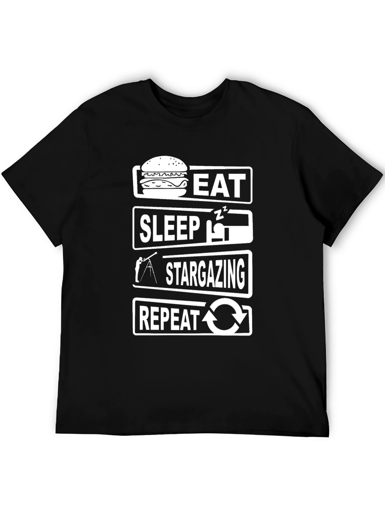 Eat Sleep Stargazing Repeat Graphic Tee