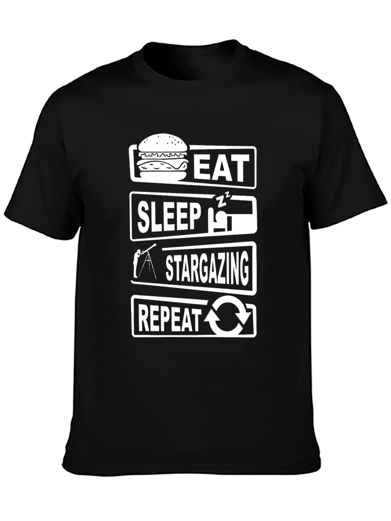 Eat Sleep Stargazing Repeat Graphic Tee