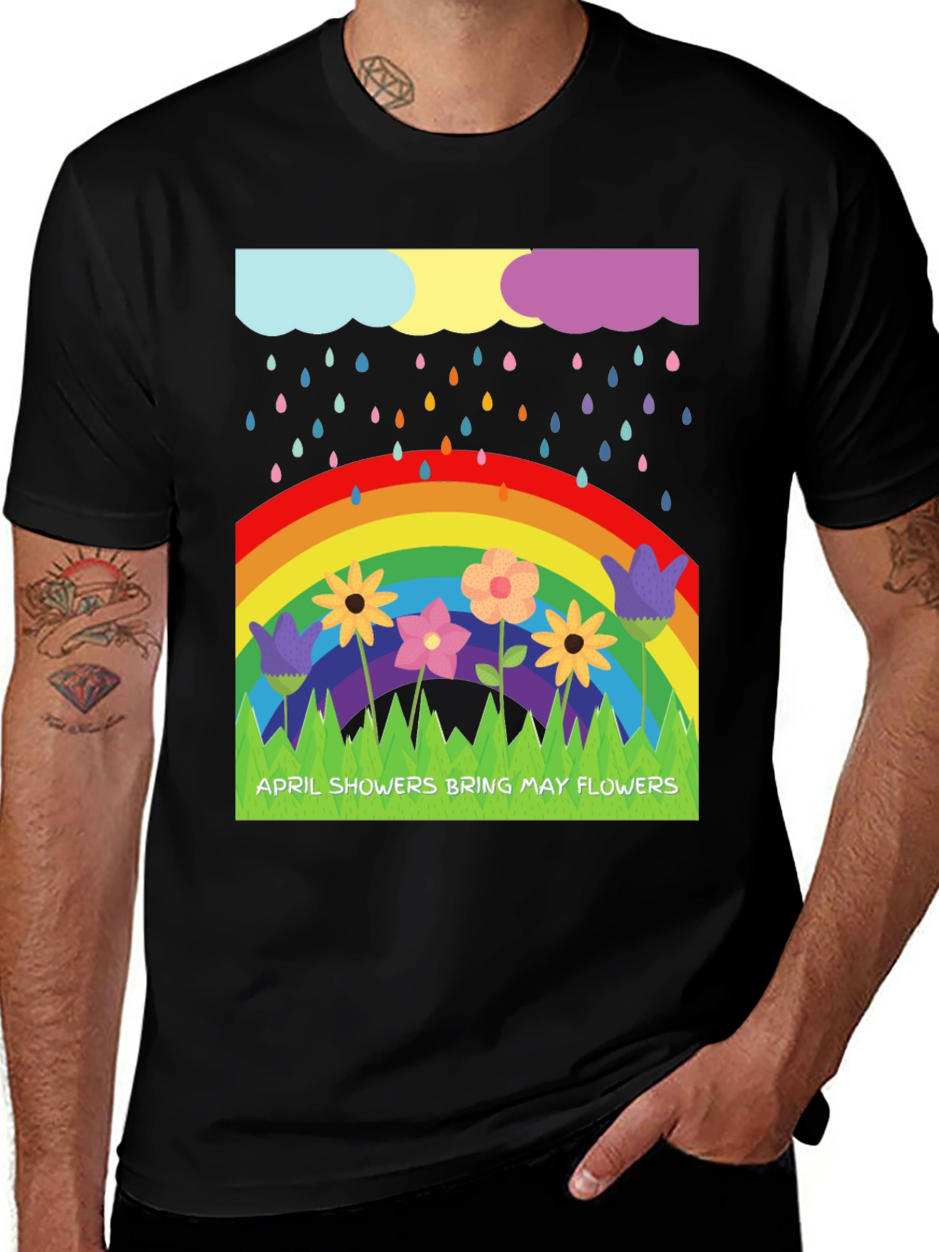 April Showers Bring May Flowers Graphic T-Shirt