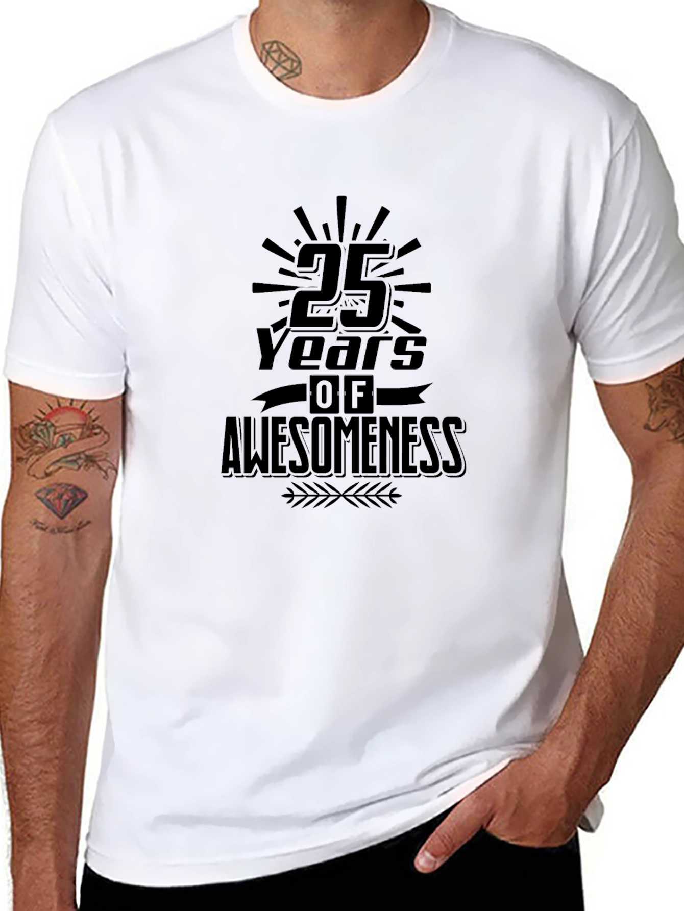 25 Years of Awesomeness T-Shirt - Black