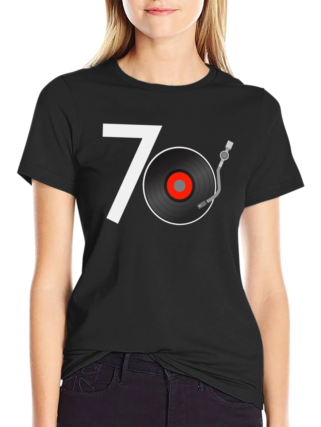 Retro 70s Vinyl Record Graphic Tee