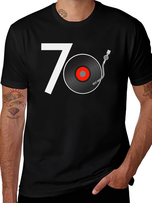 Retro 70s Vinyl Record Graphic Tee