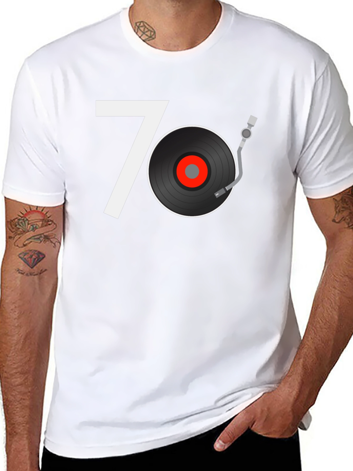 Retro 70s Vinyl Record Graphic Tee