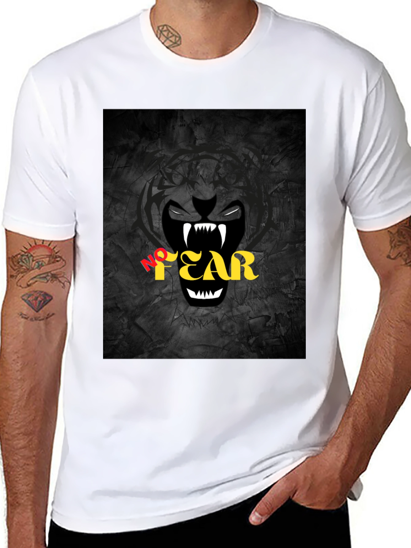 No Fear Graphic Print Black T-Shirt