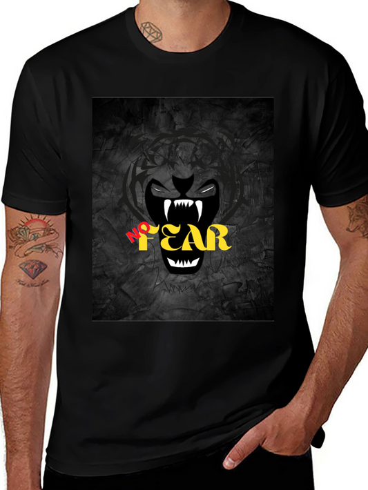 No Fear Graphic Print Black T-Shirt