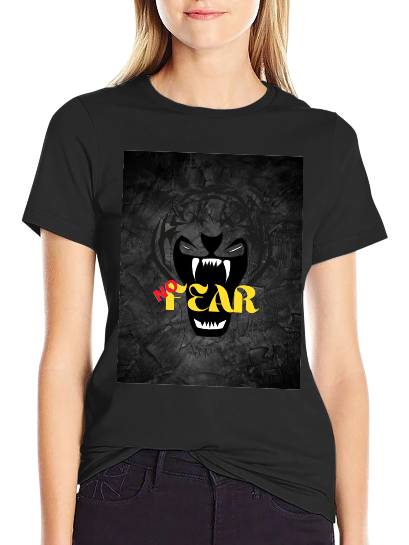 No Fear Graphic Print Black T-Shirt