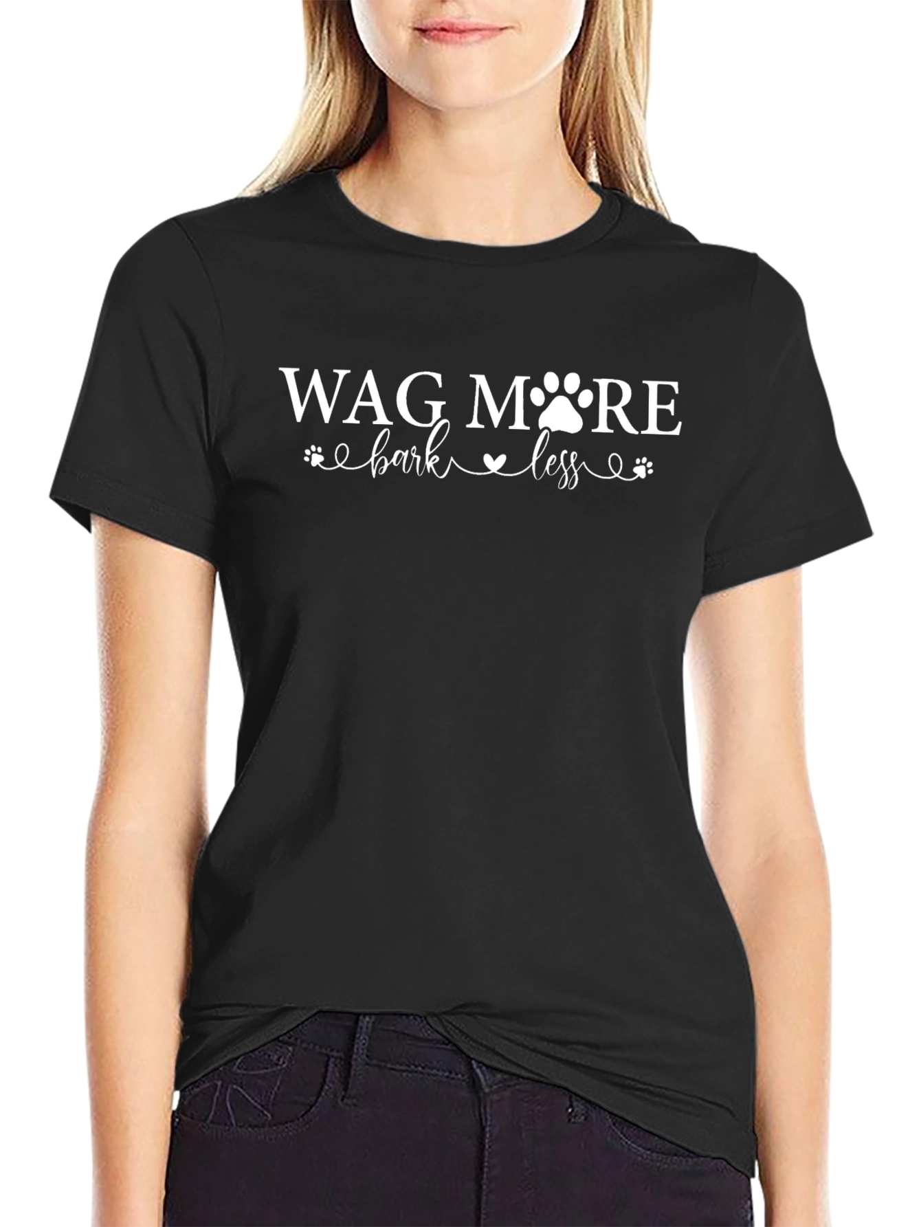 Wag More Bark Less Graphic T-Shirt